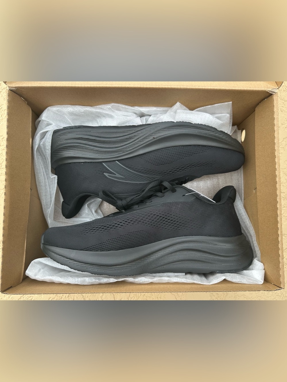 Anta L Cloud Triple Black Colorway Lightweight Running Shoes Men’s Size 11 NIB - Picture 2 of 14